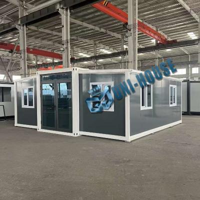 Extended foldable prefab container homes/40ft folding living container/expandable cabin foldable container house para venda
